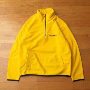 Vintage Chaps Ralph Lauren Jacket Mens Yellow Full Zip Fleece Ski Outdoor Size L